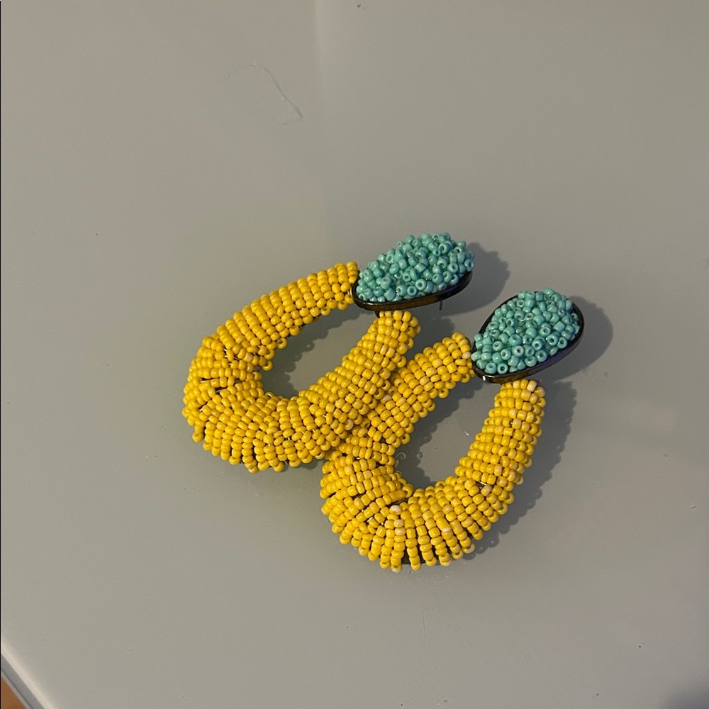 Seed Bead Statement Earrings - image 1